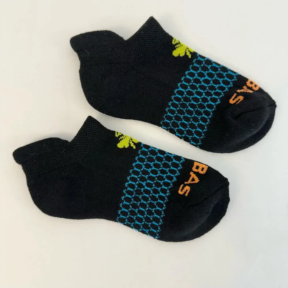 Bombas Low Cut Socks Black Honeycomb Size XS